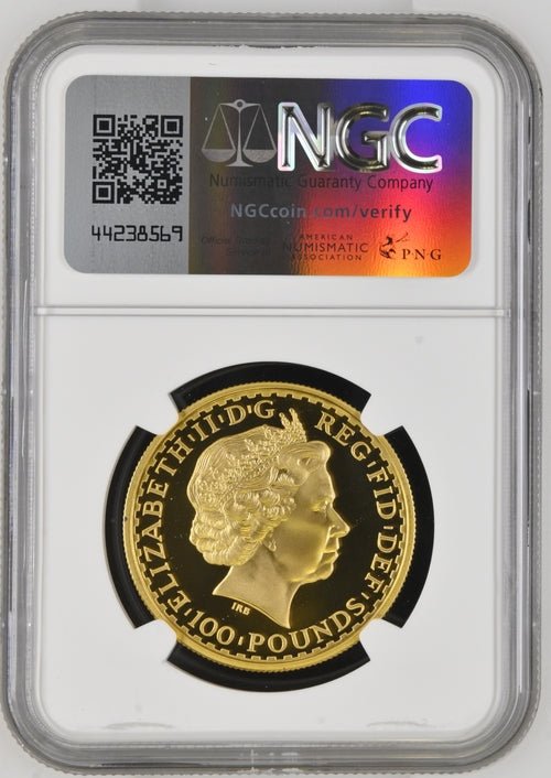 2001 £100 GOLD 1OZ BRITANNIA & THE LION ( NGC ) PF 69 ULTRA CAMEO - NGC GOLD COINS - Cambridgeshire Coins