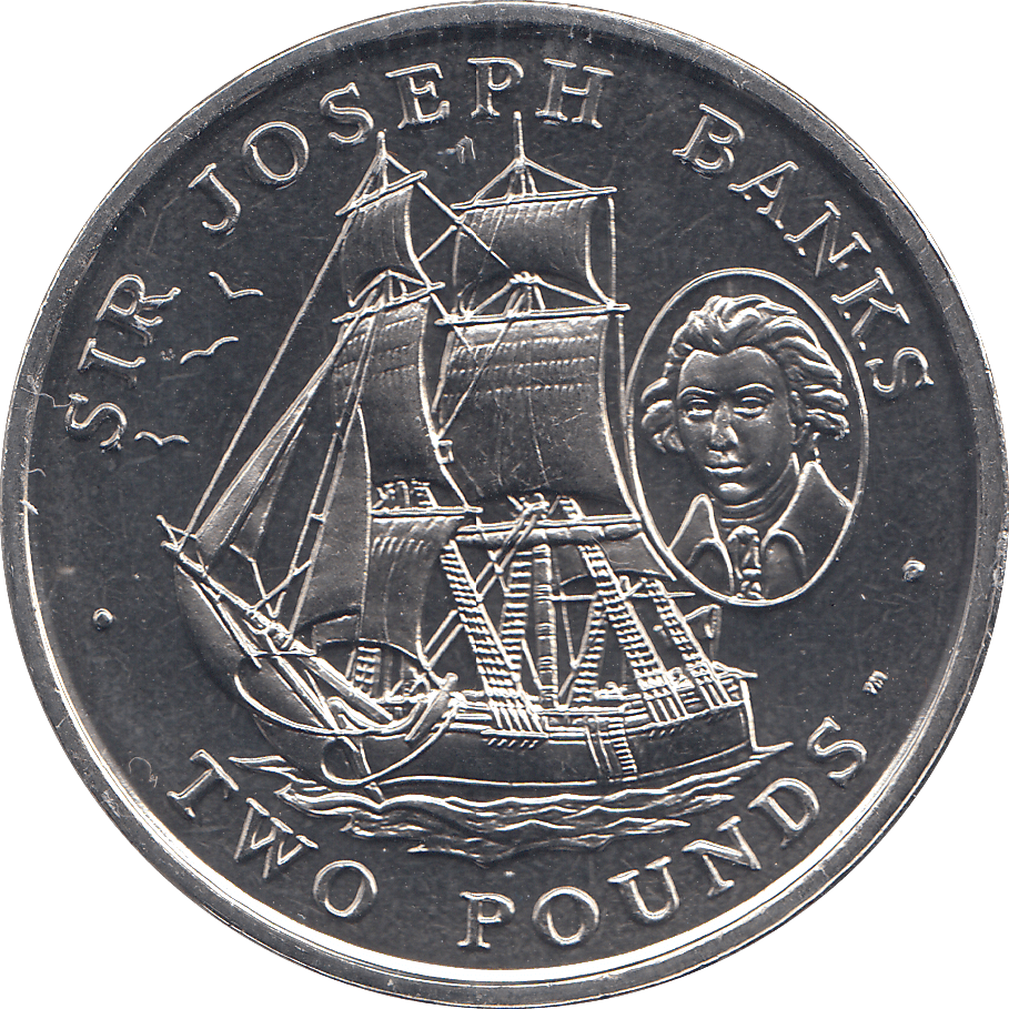 2001 2 POUND SIR JOSEPH BANKS ( BU ) - WORLD COINS - Cambridgeshire Coins