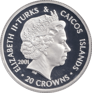 2001 20 CROWNS SILVER PROOF KING JAMES - WOR - Cambridgeshire Coins