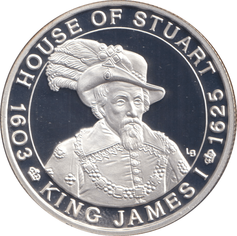 2001 20 CROWNS SILVER PROOF KING JAMES - WOR - Cambridgeshire Coins