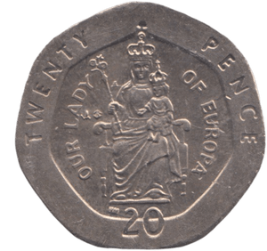 2001 20P OUR LADY OF EUROPE - 20p BU - Cambridgeshire Coins