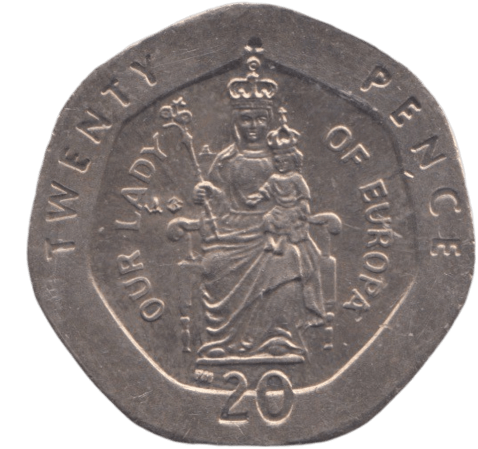 2001 20P OUR LADY OF EUROPE - 20p BU - Cambridgeshire Coins