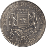 2001 25 SHILLINGS SOMALIA - WORLD COINS - Cambridgeshire Coins