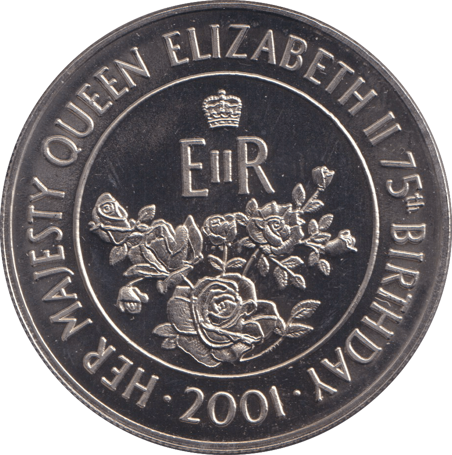 2001 50 PENCE ASCENSION ISLANDS - QUEEN ELIZABETH 75TH BIRTHDAY - WORLD COINS - Cambridgeshire Coins
