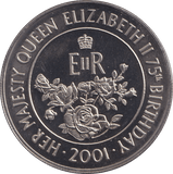 2001 50 PENCE ASCENSION ISLANDS - QUEEN ELIZABETH 75TH BIRTHDAY - WORLD COINS - Cambridgeshire Coins