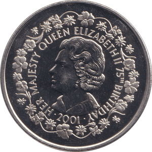 2001 50 PENCE FALKLAND ISLANDS - QUEEN ELIZABETH 75TH BIRTHDAY - WORLD COINS - Cambridgeshire Coins