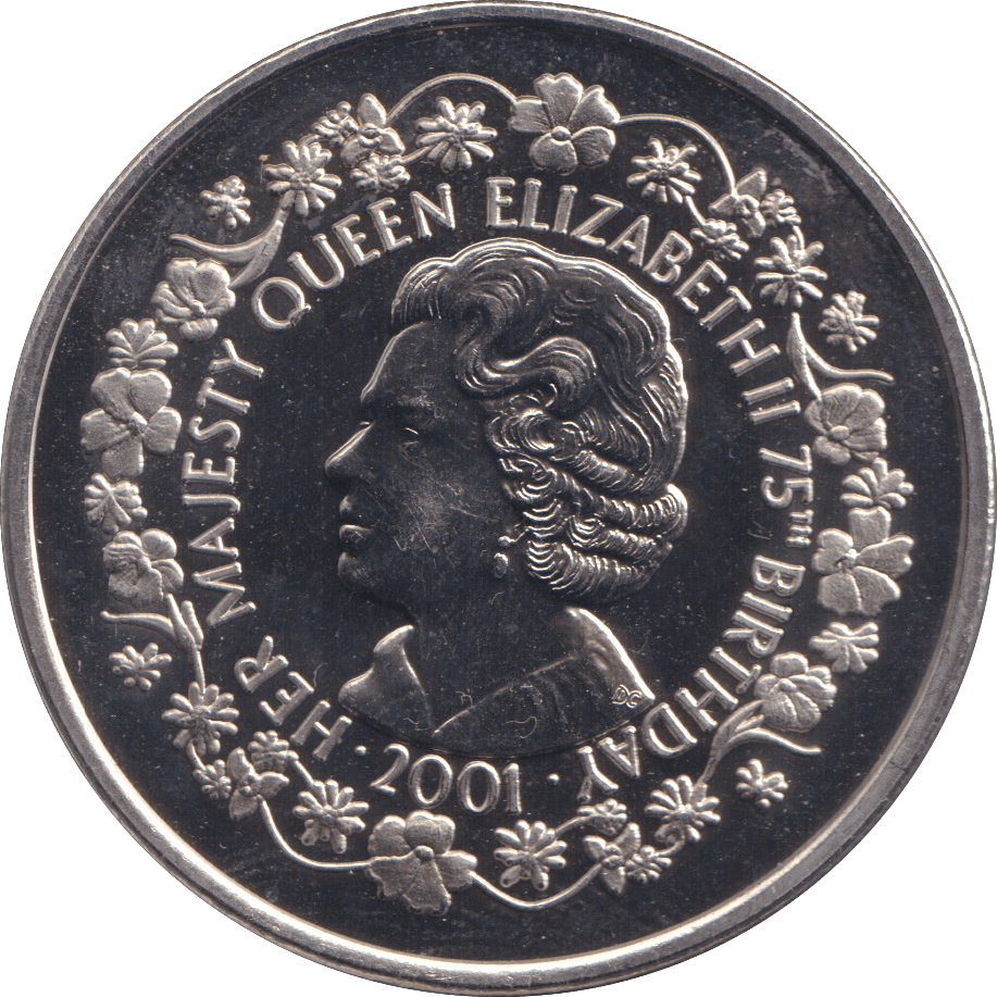 2001 50 PENCE FALKLAND ISLANDS - QUEEN ELIZABETH 75TH BIRTHDAY - WORLD COINS - Cambridgeshire Coins