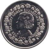 2001 50 PENCE FALKLAND ISLANDS - QUEEN ELIZABETH 75TH BIRTHDAY - WORLD COINS - Cambridgeshire Coins