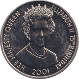 2001 50 PENCE - QUEEN ELIZABETH 75TH BIRTHDAY - WORLD COINS - Cambridgeshire Coins