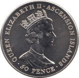 2001 FIFTY PENCE ASCENSION ISLANDS F609 - WORLD COINS - Cambridgeshire Coins