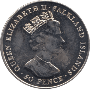 2001 FIFTY PENCE FALKLAND ISLANDS - WORLD COINS - Cambridgeshire Coins
