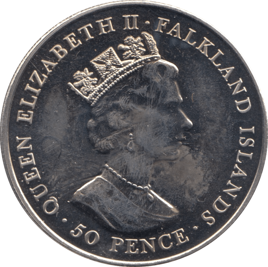 2001 FIFTY PENCE FALKLAND ISLANDS - WORLD COINS - Cambridgeshire Coins