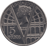 2001 FIVE POUND COIN QUEEN VICTORIA CENTENNIAL - £5 BU - Cambridgeshire Coins
