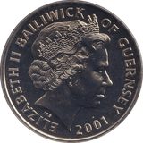 2001 FIVE POUNDS 75TH BIRTHDAY OF HM QUEEN - WORLD COINS - Cambridgeshire Coins