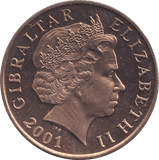 2001 FIVE POUNDS GIBRALTAR - WORLD COINS - Cambridgeshire Coins