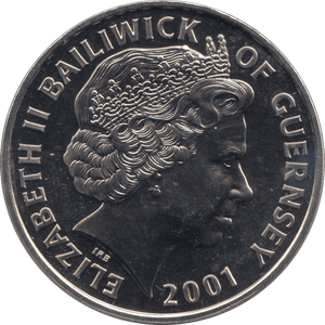 2001 FIVE POUNDS GUERNSEY - WORLD COINS - Cambridgeshire Coins