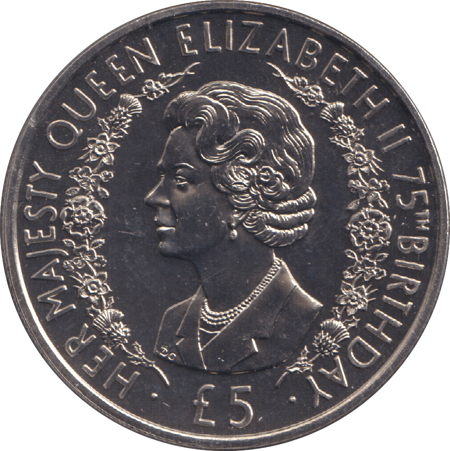 2001 FIVE POUNDS QUEEN 75TH BIRTHDAY - WORLD COINS - Cambridgeshire Coins