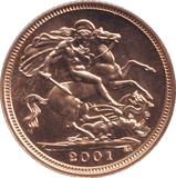 2001 GOLD HALF SOVEREIGN ( BU ) - HALF SOVEREIGN - Cambridgeshire Coins