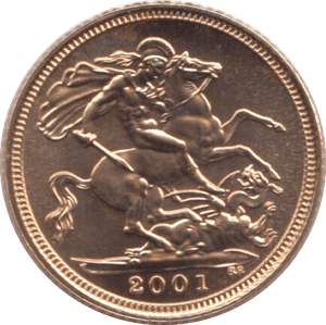 2001 GOLD HALF SOVEREIGN ( BU ) - Half Sovereign - Cambridgeshire Coins