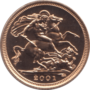 2001 GOLD HALF SOVEREIGN ( BU ) - HALF SOVEREIGN - Cambridgeshire Coins