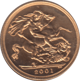 2001 GOLD SOVEREIGN ( BU ) - SOVEREIGN - Cambridgeshire Coins