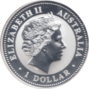 2001 ONE DOLLAR KOOKABURRA SILVER PROOF - SILVER WORLD COINS - Cambridgeshire Coins