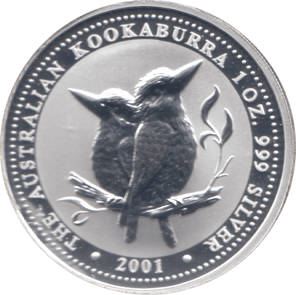 2001 ONE DOLLAR KOOKABURRA SILVER PROOF - SILVER WORLD COINS - Cambridgeshire Coins