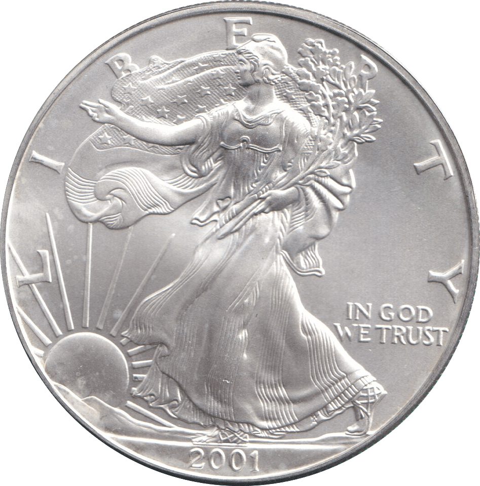 2001 SILVER DOLLAR USA - SILVER WORLD COINS - Cambridgeshire Coins