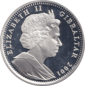 2001 SILVER ONE CROWN GIBRALTAR THE VICTORIAN AGE - SILVER WORLD COINS - Cambridgeshire Coins