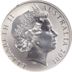 2001 SILVER ONE DOLLAR AUSTRALIA - SILVER WORLD COINS - Cambridgeshire Coins
