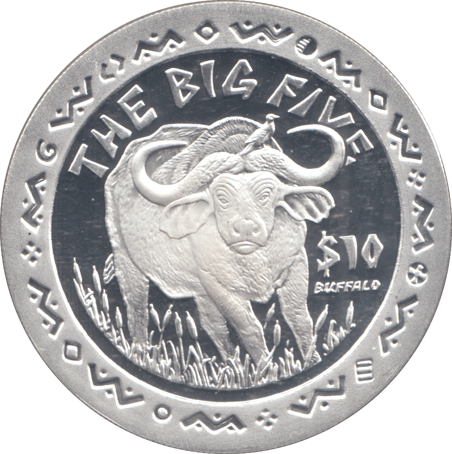 2001 SILVER PROOF 10 DOLLARS THE BIG FIVE BUFFALO - Silver Proof - Cambridgeshire Coins