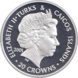 2001 SILVER PROOF 20 CROWN KING EDWARD I - SILVER WORLD COINS - Cambridgeshire Coins