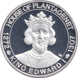 2001 SILVER PROOF 20 CROWN KING EDWARD I - SILVER WORLD COINS - Cambridgeshire Coins