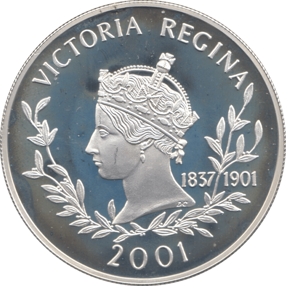 2001 SILVER PROOF FIFTY PENCE QUEEN VICTORIA FALKLAND ISLANDS - WORLD COINS - Cambridgeshire Coins