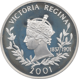 2001 SILVER PROOF FIFTY PENCE QUEEN VICTORIA FALKLAND ISLANDS - WORLD COINS - Cambridgeshire Coins
