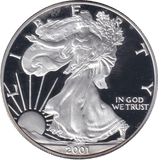2001 SILVER PROOF LIBERTY DOLLAR USA 1 - SILVER WORLD COINS - Cambridgeshire Coins