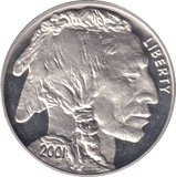 2001 SILVER PROOF LIBERTY DOLLAR USA - SILVER WORLD COINS - Cambridgeshire Coins