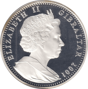 2001 SILVER PROOF ONE CROWN GIBRALTAR - WORLD COINS - Cambridgeshire Coins