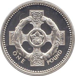 2001 SILVER PROOF ONE POUND NORTHERN IRELAND CELTIC CROSS - SILVER WORLD COINS - Cambridgeshire Coins