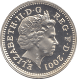 2001 SILVER PROOF ONE POUND - £1 Silver Proof - Cambridgeshire Coins