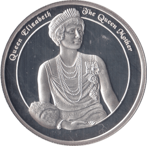 2001 SILVER PROOF QUEEN MOTHER FIVE CROWNS TURKS AND CAICOS - SILVER WORLD COINS - Cambridgeshire Coins
