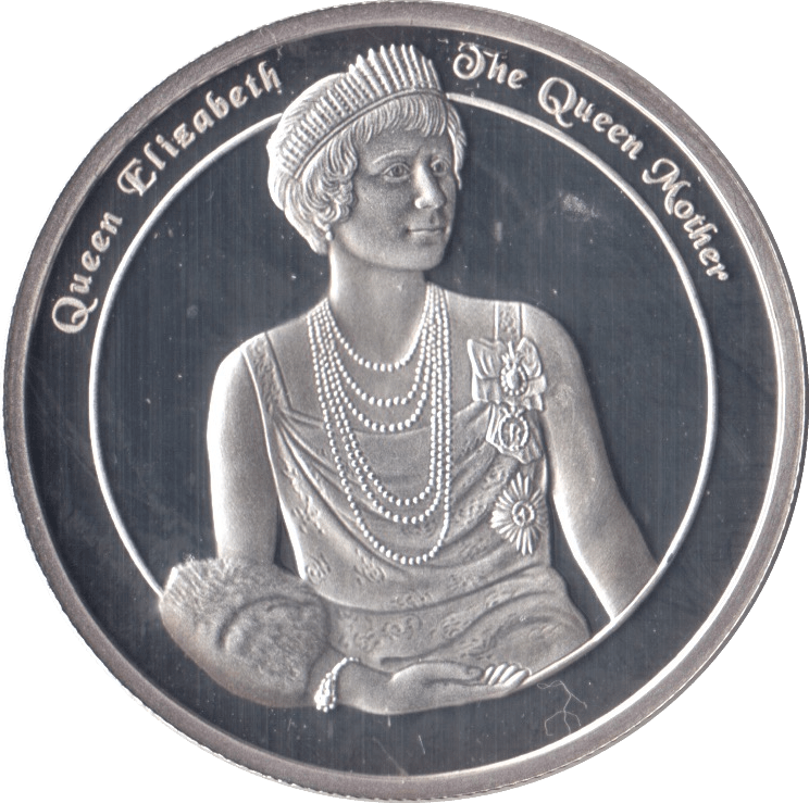 2001 SILVER PROOF QUEEN MOTHER FIVE CROWNS TURKS AND CAICOS - SILVER WORLD COINS - Cambridgeshire Coins