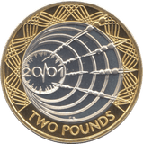 2001 SILVER PROOF TWO POUNDS MARCONI) - SILVER WORLD COINS - Cambridgeshire Coins