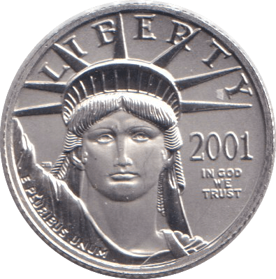 2001 SILVER TEN DOLLARS USA - SILVER WORLD COINS - Cambridgeshire Coins