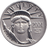 2001 SILVER TEN DOLLARS USA - SILVER WORLD COINS - Cambridgeshire Coins