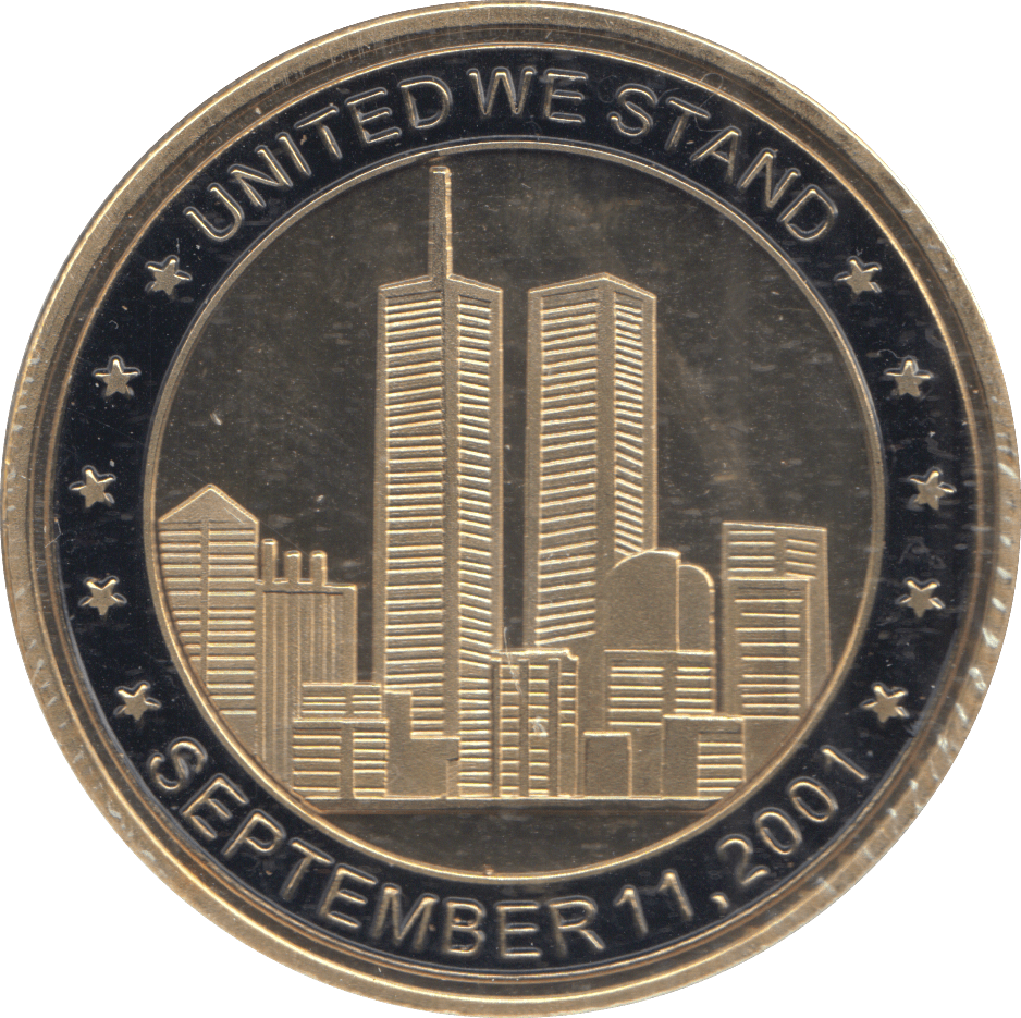 2001 UNITED WE STAND SEPTEMBER 11TH 2001 COMMEMORATIVE MEDALLION - MEDALS & MEDALLIONS - Cambridgeshire Coins