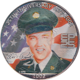 2002 1 OZ SILVER DOLLAR ELVIS PRESLEY - WORLD COINS - Cambridgeshire Coins