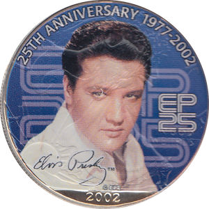 2002 1 OZ SILVER DOLLAR ELVIS PRESLEY - WORLD COINS - Cambridgeshire Coins