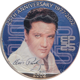 2002 1 OZ SILVER DOLLAR ELVIS PRESLEY - WORLD COINS - Cambridgeshire Coins