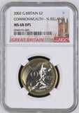 2002 £2 COMMONWEALTH IRELAND MS 68 - NGC OTHER COINS - Cambridgeshire Coins